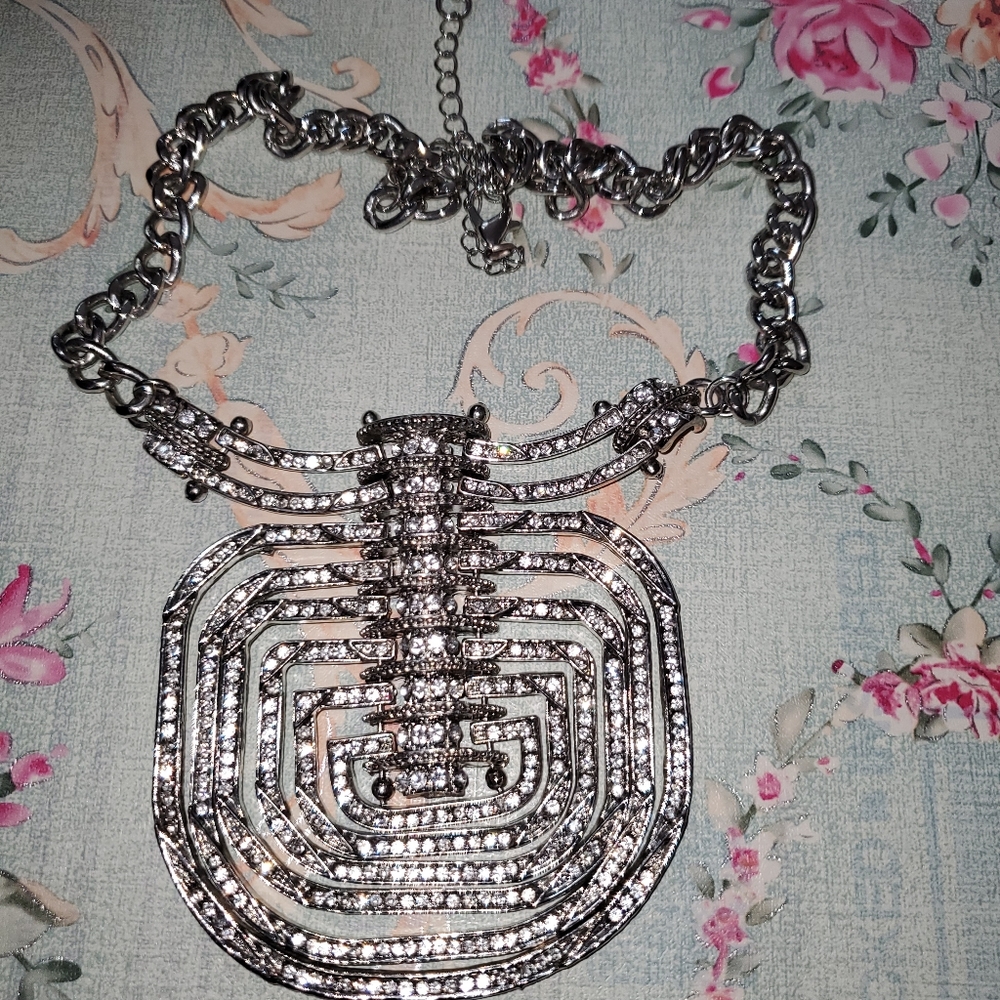 Silver Necklace with Unique Shape